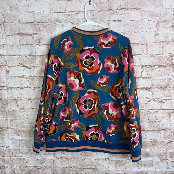 Johnny Was The Janie Favorite Raglan Sleeve Sweatshirt Size Large - Picture 4 of 6